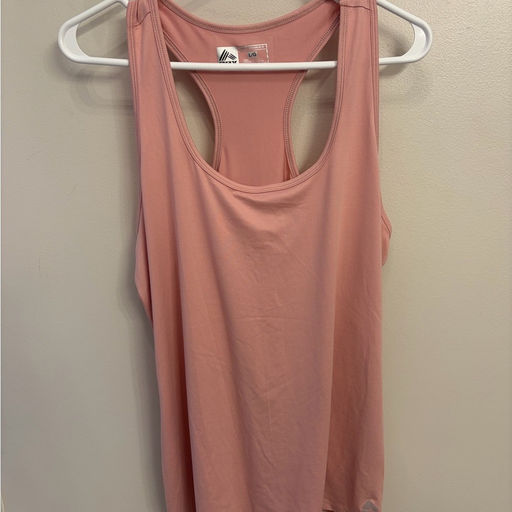 Reebok Dusty Rose Racerback Tank Top active gym scoop neck large